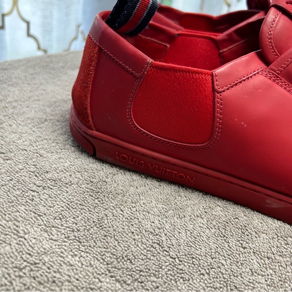 EUC Red suede Vintage Louis Vuitton men’s sneakers shoe size 8.5. - Picture 4 of 8